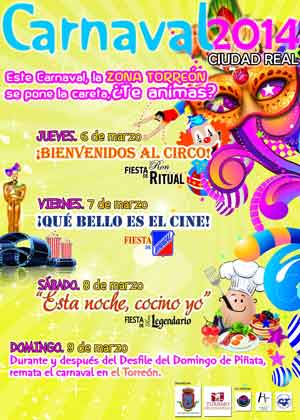 Cartel anunciador de los Carnavales 2014 de Ciudad Real