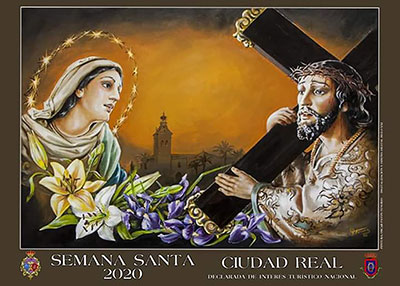 Cartel anunciador de la Semana Santa de Ciudad Real 2020. El autor del cartel ha sido Óscar Patón Tenorio.