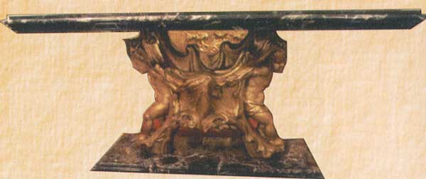 Detalle de la mesa de altar