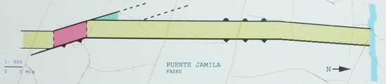 Plano esquemático del puente de Triviño. Villanueva de los Infantes (Ciudad Real)