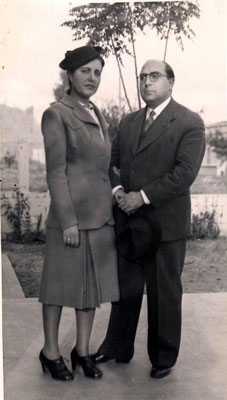 Eduardo Matos y su esposa en Ciudad Real en 1941