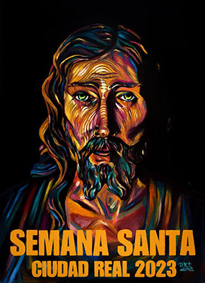 Cartel anunciador de la Semana Santa de Ciudad Real 2023. El autor del cartel ha sido Luis Fernando Ramírez Mata.