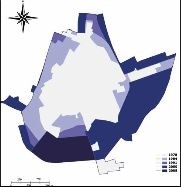 Expansión del suelo ocupado de Ciudad Real (1978- 2008)