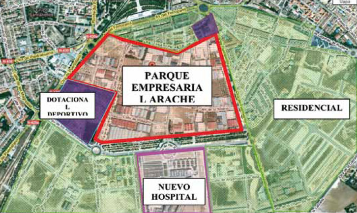 Localización del Parque empresarial Larache. 2008